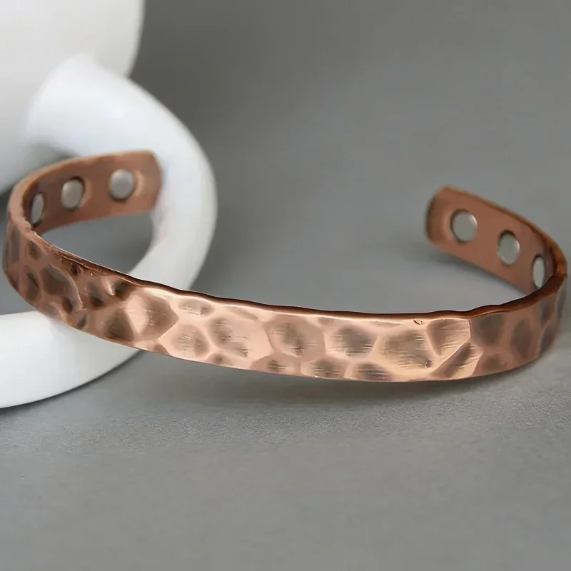 Irregular Magnetic Copper Bangle Bracelet Healing Bio Therapy Arthritis Pain Relief Cuff Bangle Women Men Jewelry