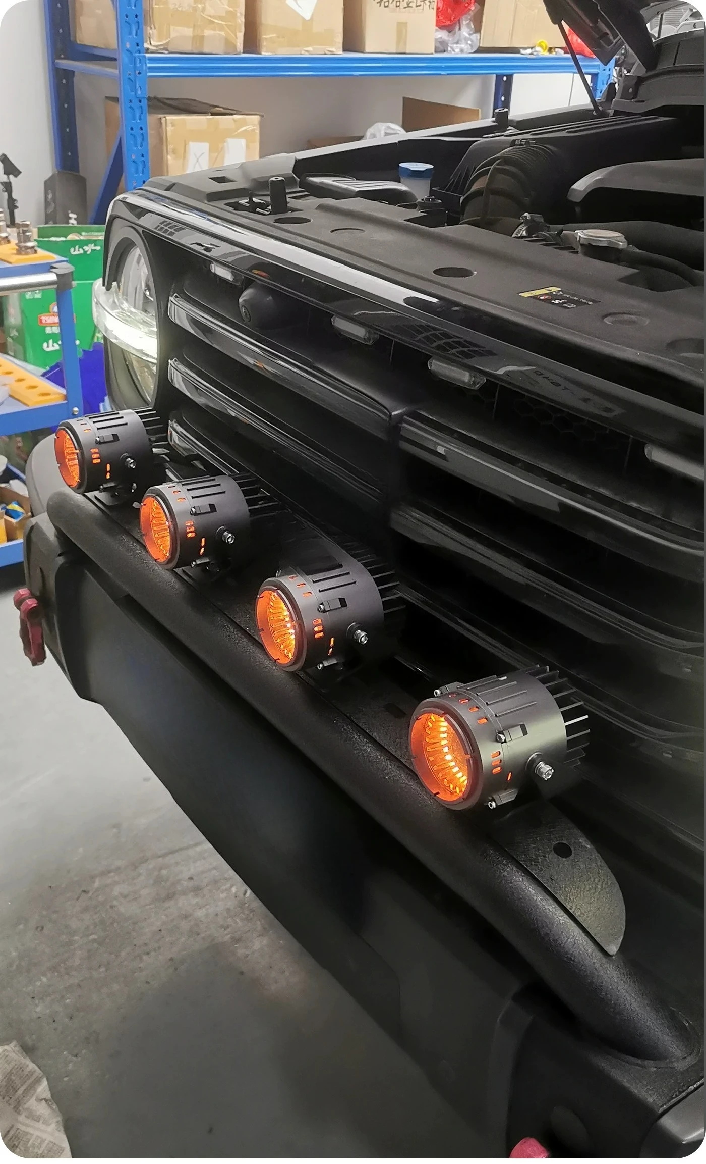 Car Spotlight 160W Off-road LED High Beam Auxiliary Light SUV Pickup Modified Searchlight Yellow Spotlight for Tank 300 for Jeep detail image 18