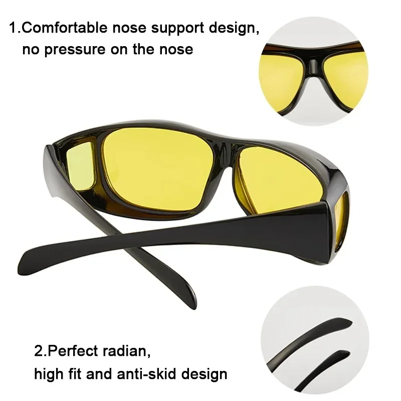 Night Vision Sunglasses Car Night Driving Glasses Driver Goggles Unisex Sun Glasses UV Protection Sunglasses Eyewear