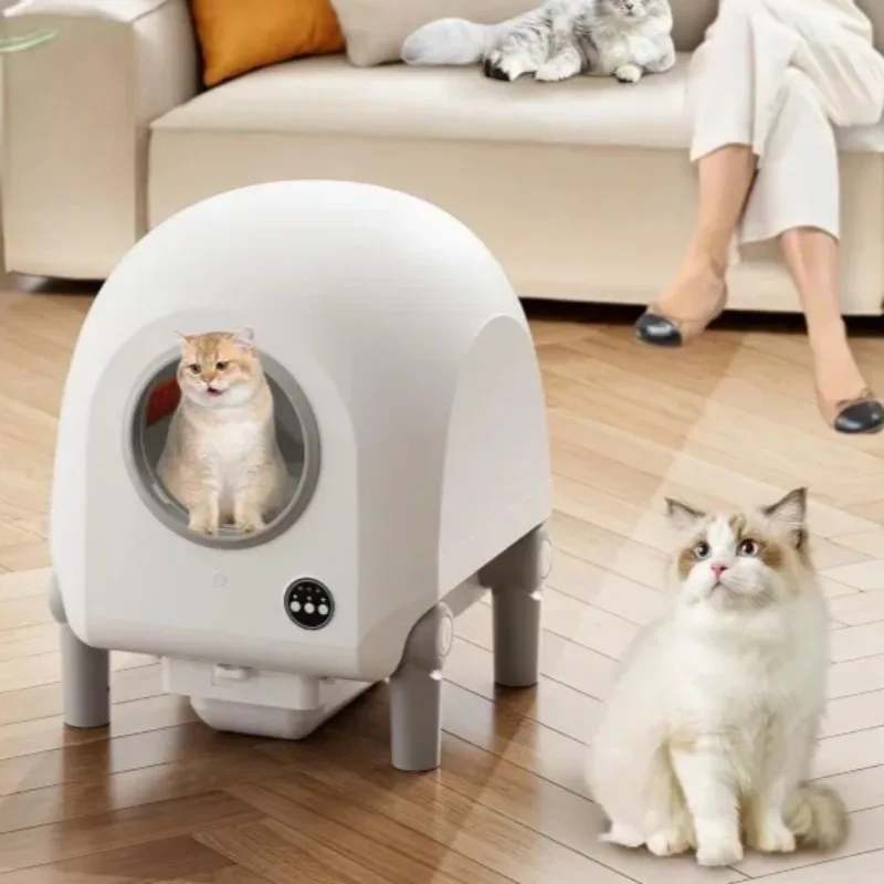 Automatic Intelligence Cat Bedpans Large Self Cleaning Cat Litter Box Electric Sandbox Fully Enclosed Advanced Safety System