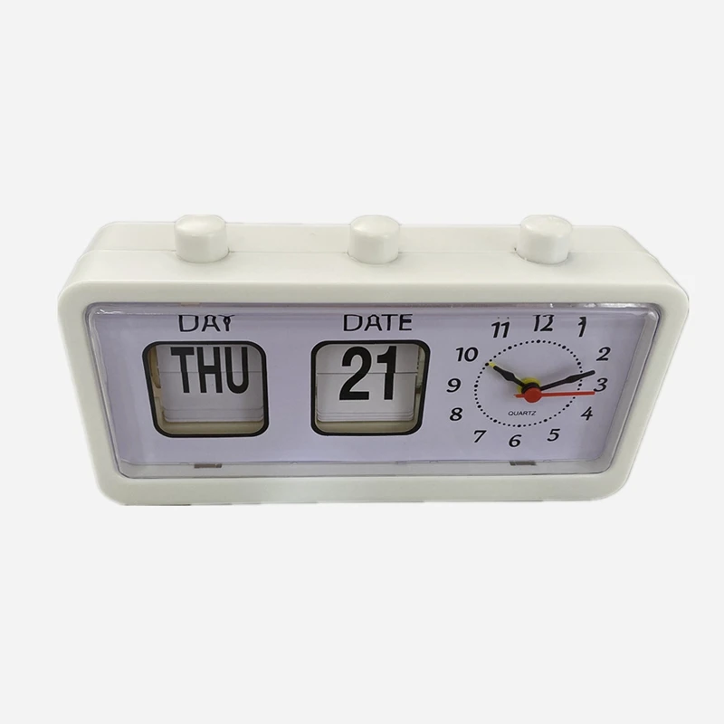 Mechanical Alarm Clock Novelty Flip Clock Desktop Digital Clock With Calendar Clock Home Decor Retro Decor