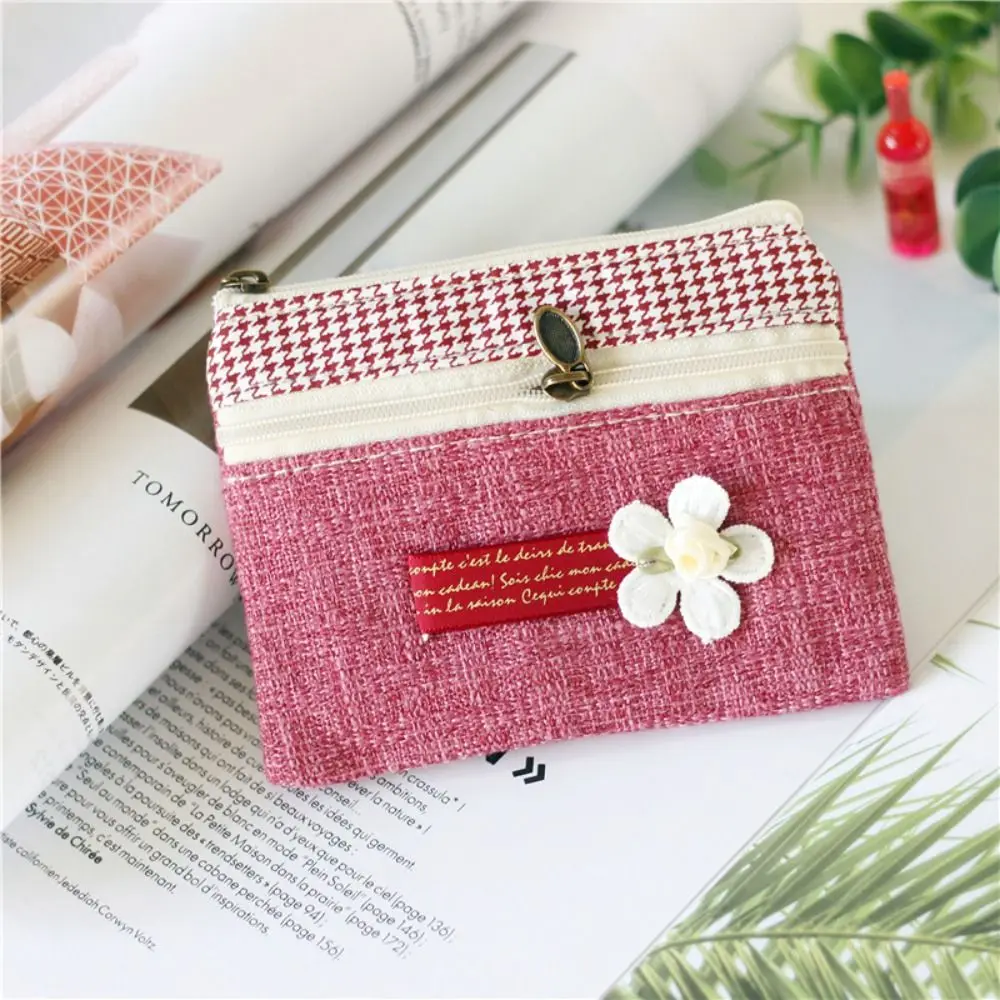 

New Cotton Wallet Mini Zipple Coin Purse Card Holder Women Girls