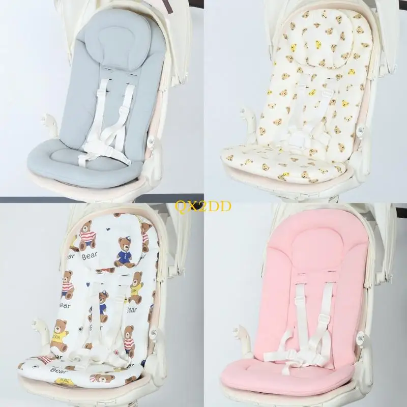 Xe đẩy chống trượt QX2D Đệm ngồi có thể giặt bằng máy Vải thoáng khí có/không có gối cho trẻ sơ sinh thoải mái và an toàn