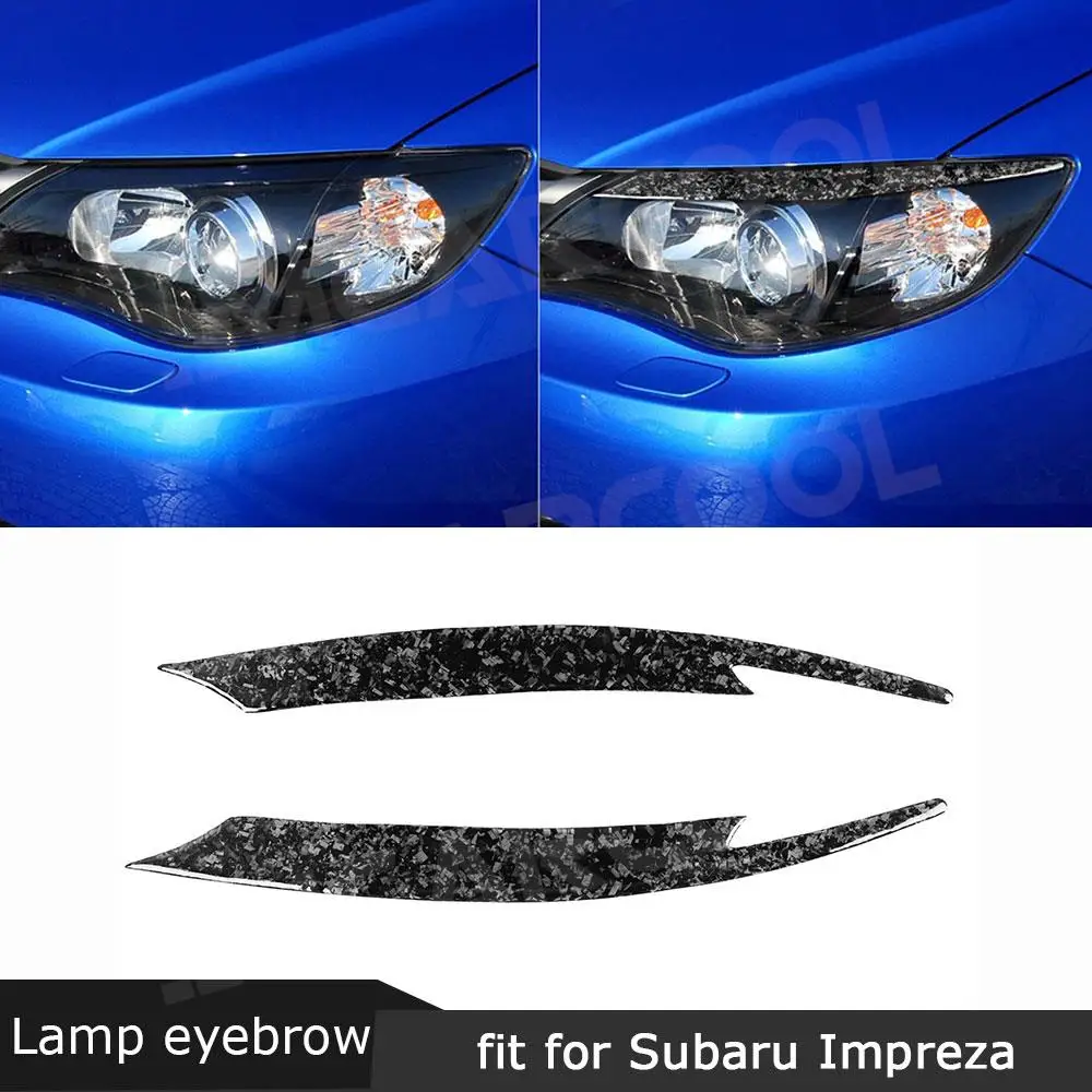 

JMCARCOOL Car Eyebrow Headlight Covers for Subaru WRX 10th 2008-2011 Forged Carbon Fiber Front Bumper Eyelids Car Styling