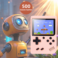 400 in one classic mini handheld console for children and students, nostalgic macaron handheld game console