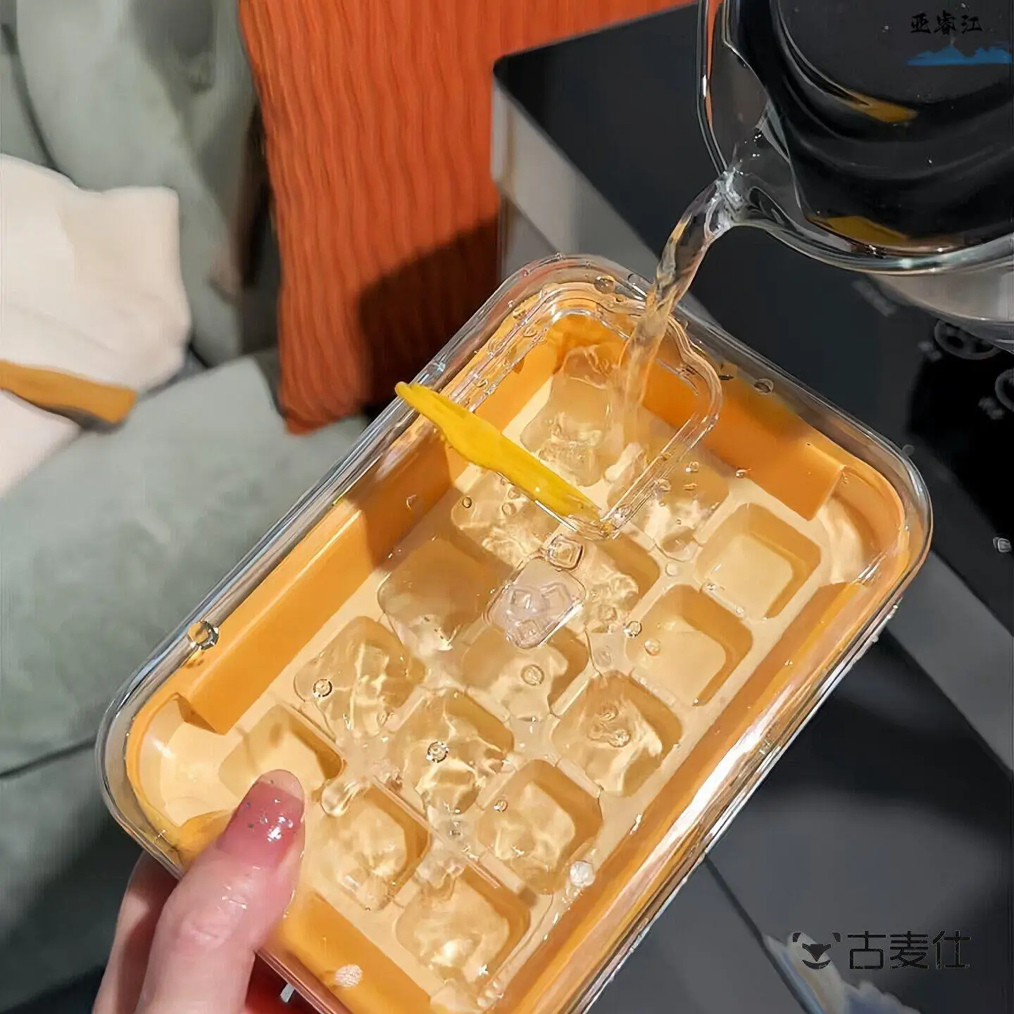 

Home Use Silicone Ice Cube Tray Press Type Ice Maker Kitchen Tools Freezer Safe Easy to Demold Ice Trays for Refrigerator
