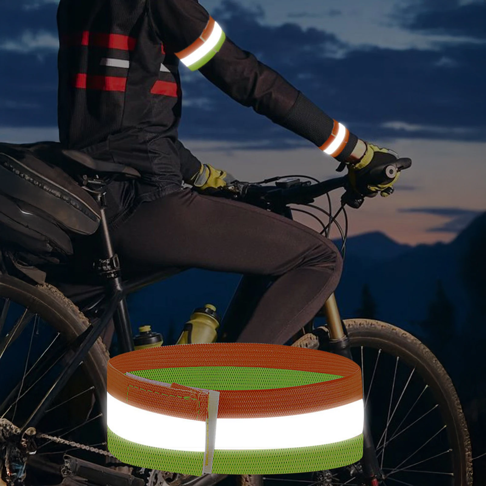 Reflective Armband High Visibility Wristband for Night Running Cycling Safety Elastic Polyester Band Durable