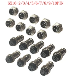 1PC 16mm 2 3 4 5 6 7 8 9 10Pin Aviation Socket Male Plug Female Connector 125V Metal Wire Circular Socket Waterproof Cap