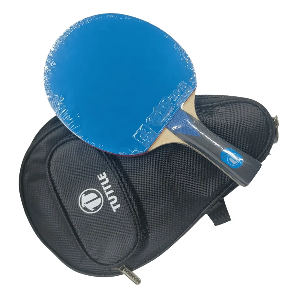 

Hotsale Colored Table Tennis Racket Small Handle Ping Pong Paddle with Blue/Green/Pink Rubber Sheet for Children Training