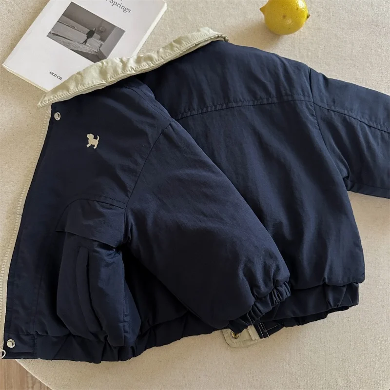 Dicke warme Winterjacke für Kinder, Jungen und Mädchen, Cartoon-Baseballjacke, Herbst-Outwear, Sportliche Freizeitkleidung, Neu – Detail 14