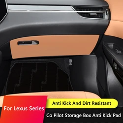 QHCP Car Co-pilot Anti-kick Pad Leather Anti-dirty Protective Sticker Trims Fit For Lexus NX 2022-2024 RX 2023-2024 ES 2018-2024