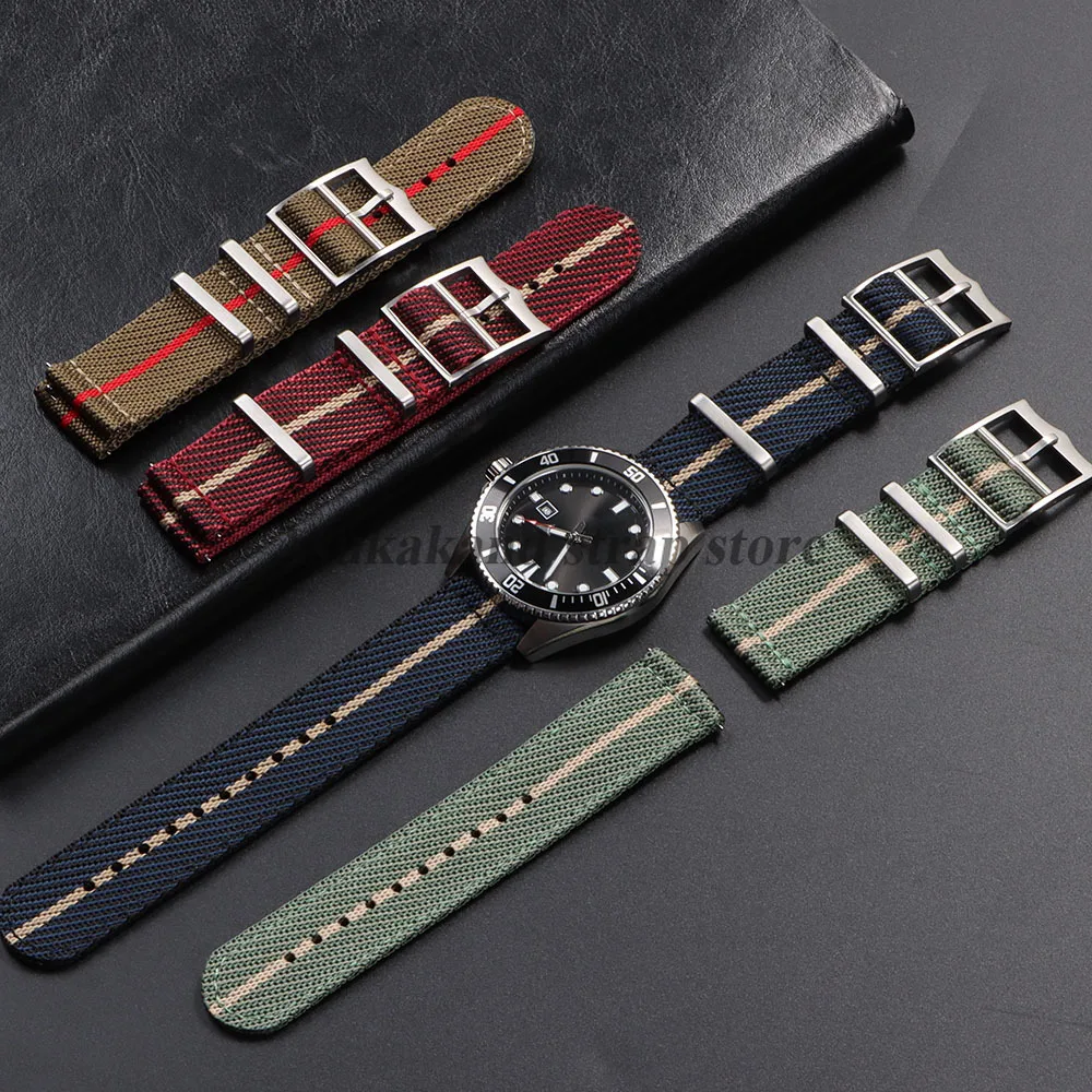 20nn 22mm Quick Release Nylon Strap for Omega for Tudor WatchBand Canvas Fabric Band for Seiko Men Women Military Sport Bracelet view 6