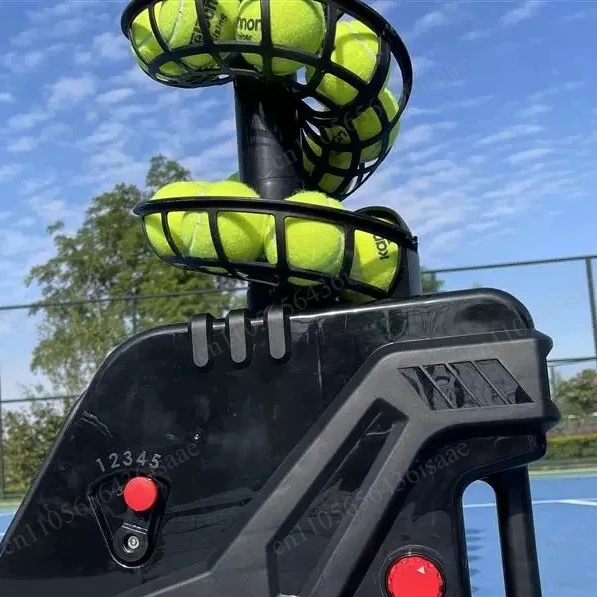 Compact Tennis Practice Machine, Ball Feeder for Single or Group Training