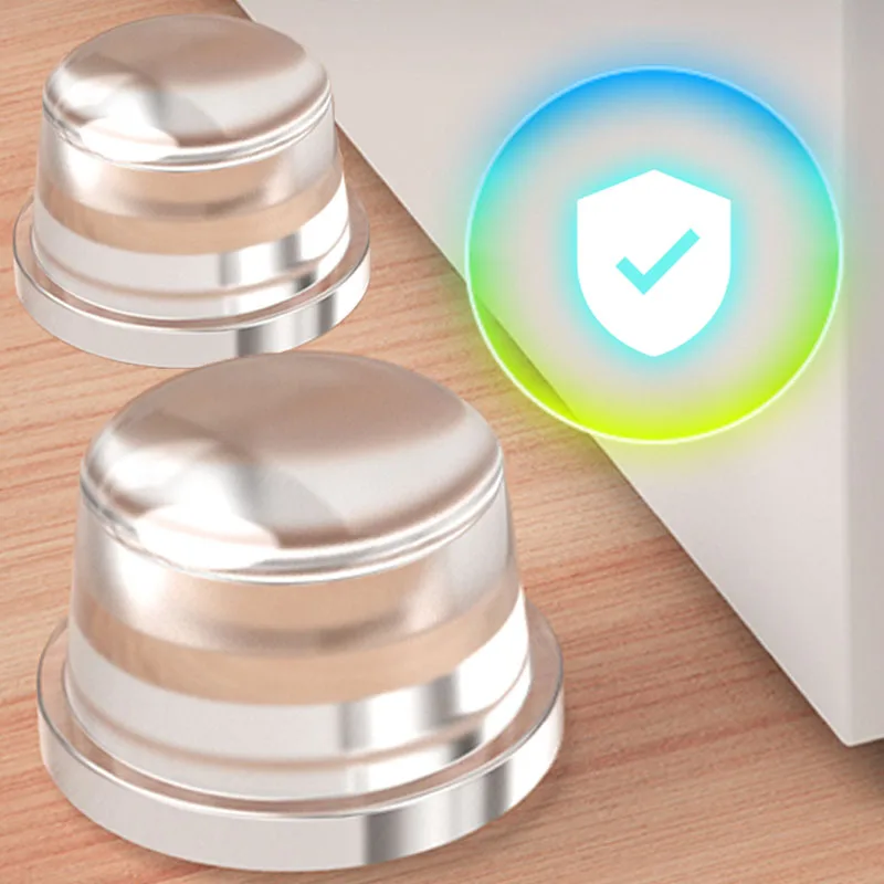 

1/12 шт. силиконовые дверные упоры, прозрачные, без сверления, защита от ударов и вибрации, для стен, гаджет для дома