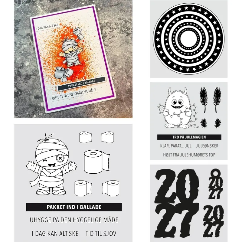 Large Circular Roof with Additional Components Stamps And Dies New Arrival 2026 Scrapbook Diary Decoration Stencil Embossing