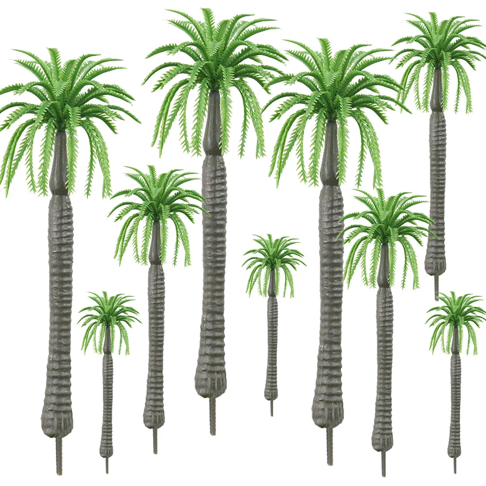 High 5.5-12cm Simulation Palm Coconut Trees Model DIY Rainforest Park Scenery Decor Accessories Toys of Diorama 5Pcs