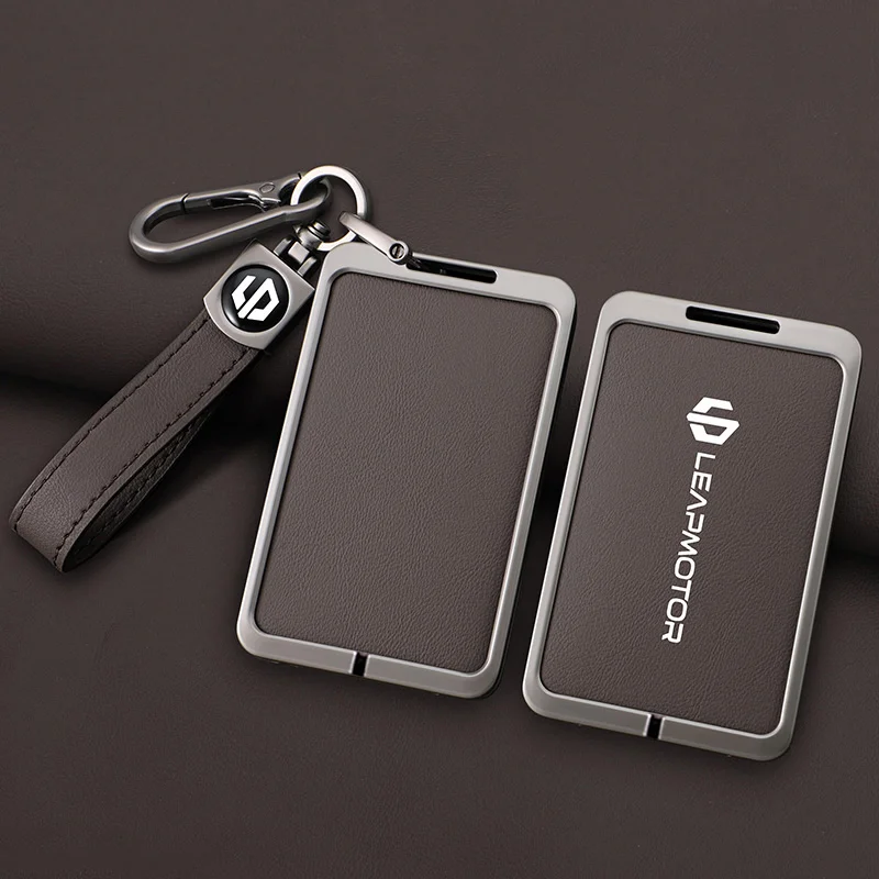 Zinc Alloy Leather Car NFC Card Remote Key Cover Case For Leapmotor C10 C11 C16  Protector Holder Shell Auto Kychain Accessories