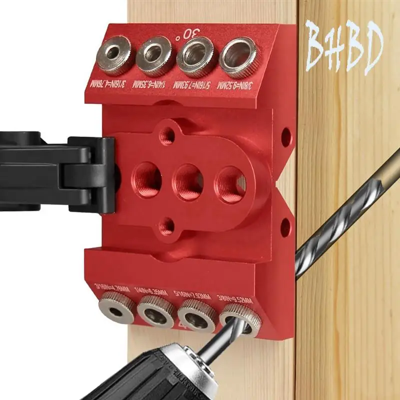 

30 45 90 Degree Angle Drill Guide Jig Drill Block For Straight Angled Holes With Detachable Drill Positioning Bar Metal