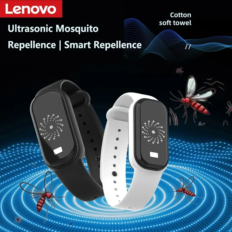 Pulsera repelente de mosquitos ultrasónica Lenovo, pulsera repelente de insectos, reloj antimosquitos para adultos y niños