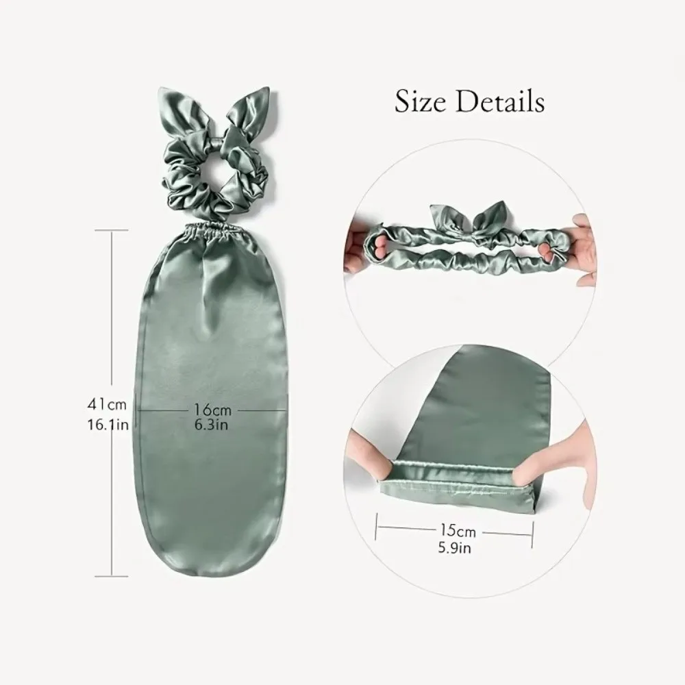 1 مجموعة النساء قبعة النوم الكبيرة رباط شعر مطاطا حريري الساتان الشعر الطويل بونيه حامي الشعر عكسها ليلة النوم قبعة الاستخدام اليومي