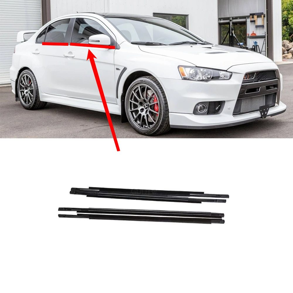 4 Pcs Black Outside Window Glass Rubber for Lancer CY CX Window Outside Weatherstrip for Fortis Evo Cz 5727A005