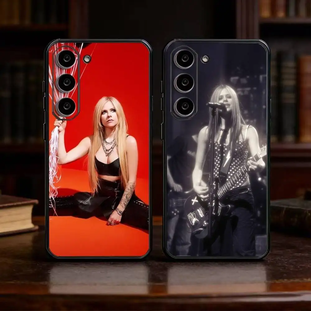 

Star Singer Avril Lavigne Phone Case For Samsung Galaxy A20,21s,22,31,32,52,53,72,73,80,91 Soft Black Shell