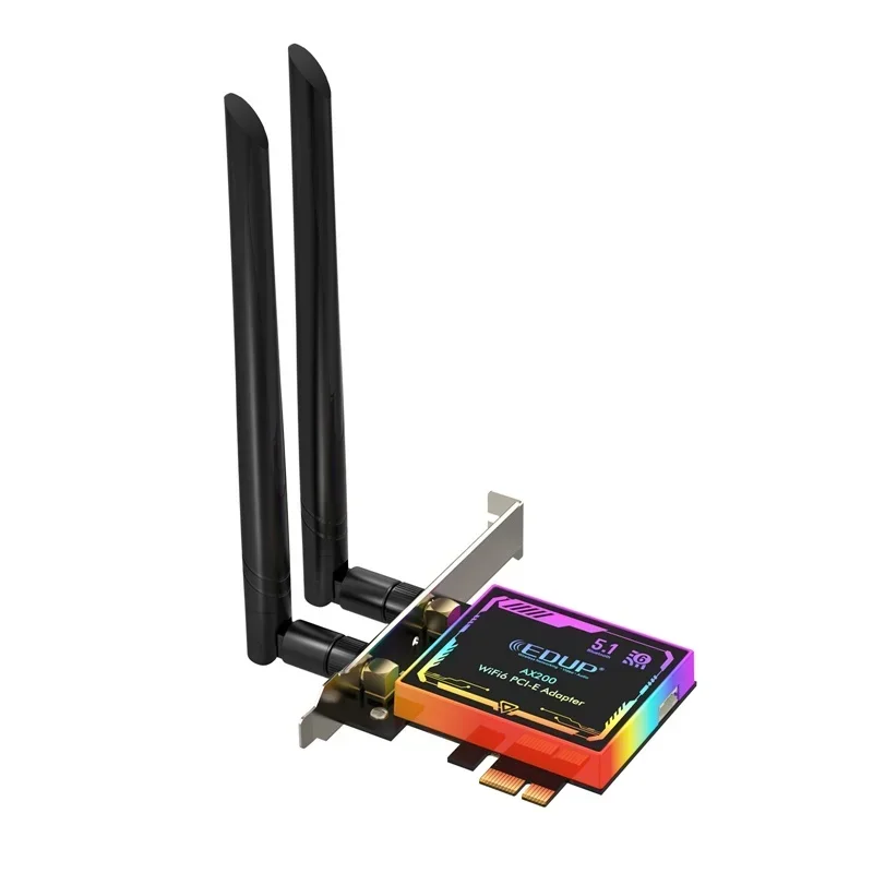 EDUP Wireless Wifi Adapter Network Card Wi Fi Signal Receiver Wi-fi 6 Bluetooth 5.1 Dual Band With Colorful Breathing Light