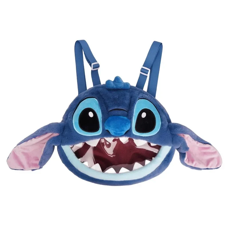 Zaino Disney Stitch Plushie - Adorabile borsa a tracolla in peluche alieno per bambini e adulti - Zaino a doppia spalla carino e funzionale