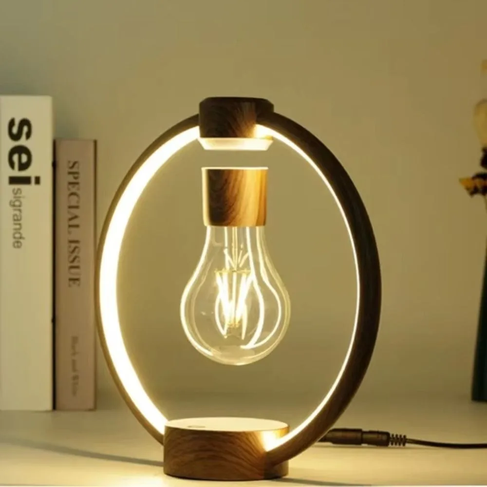 Levitating Floating LED Bulb Lamp Energy Saving Floating Magnetic Levitating Lamp Touch Control Creative Desk Lamp