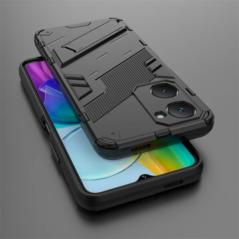For Vivo Y18 Case Cover For Vivo Y18 Capas Phone Bumper Shockproof Armor PC Holder Kickstand Back Cover Vivo Y18 Y 18 Fundas