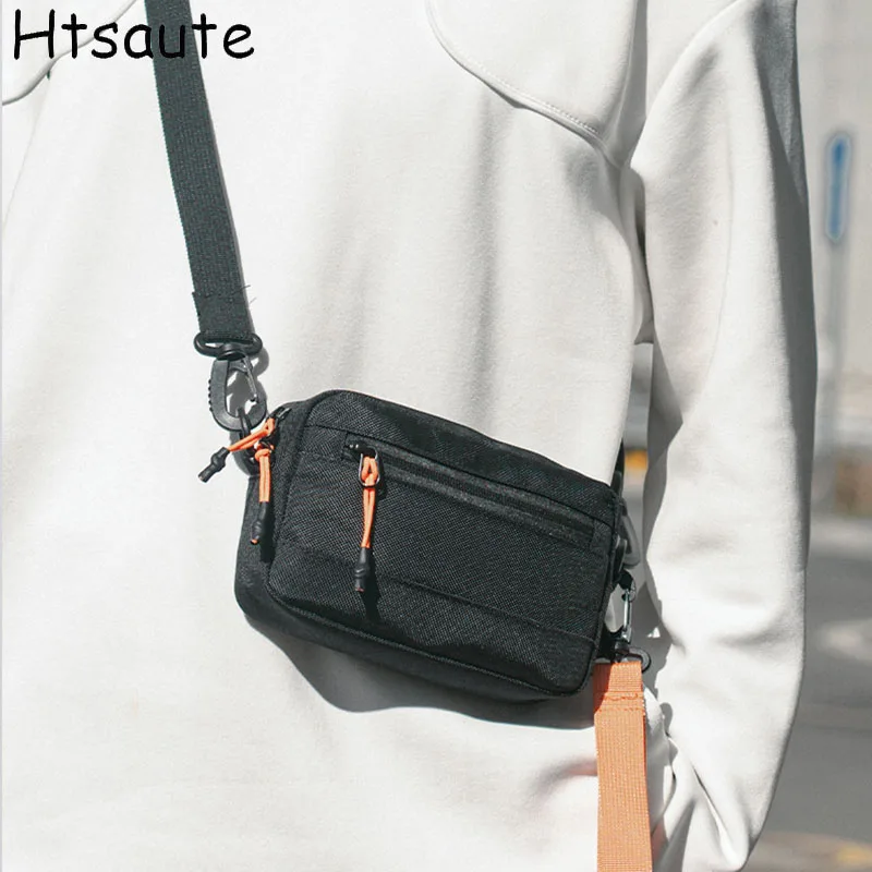 حقيبة كتف صغيرة كلاسيكية للرجال محفظة للعملات المعدنية محمولة للرجال خفيفة الوزن من النايلون حقائب كروس صغيرة للرجال حقائب هاتف ترفيهية