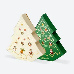 Customized Green Christmas Tree Shaped Small Gift Box Chocolate Candies Boxes