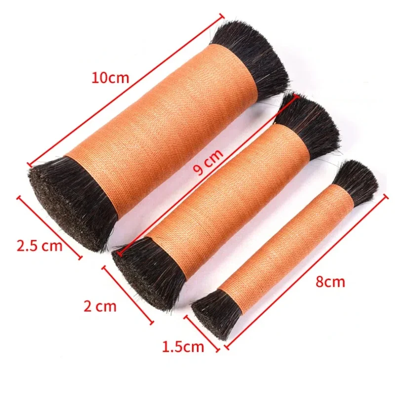 Horse Hair Double Head Brush Classical Rubbings Bristle Brush Chinese Seal Carving Palm Brush Professional Rubbing Brush Tools