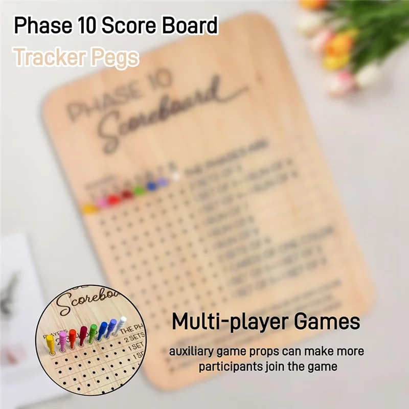 

A84E-Phase 10 Score Board Phase Ten Scorecard And Round Tracker Phase 10 Cards Game Score Sheets Classic Board Card Games