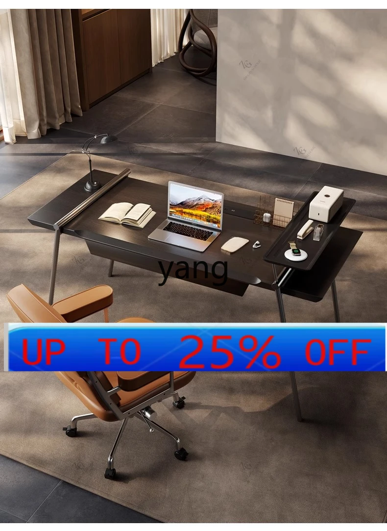 

Lmm solid wood Italian minimalist desk modern minimalist living room study desk light luxury high sense