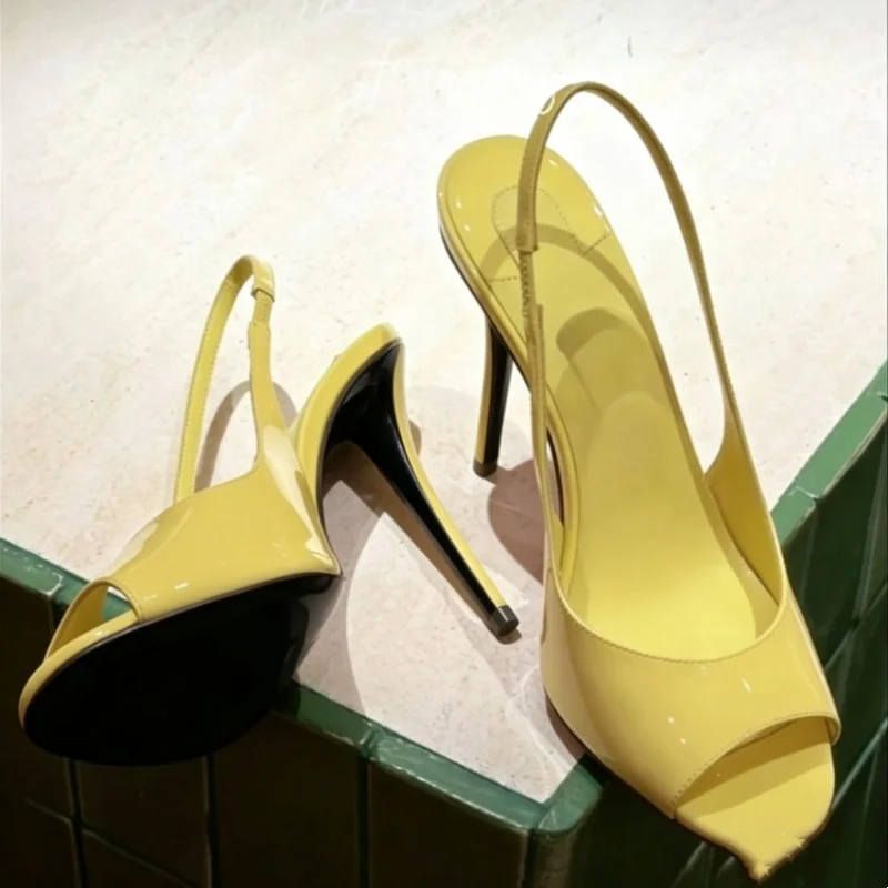 Fashion Sandals for Women Europe Style Sexy Stiletto Heels Pointed Head Shallow Mouth Single Fish Mouth Women Sandals