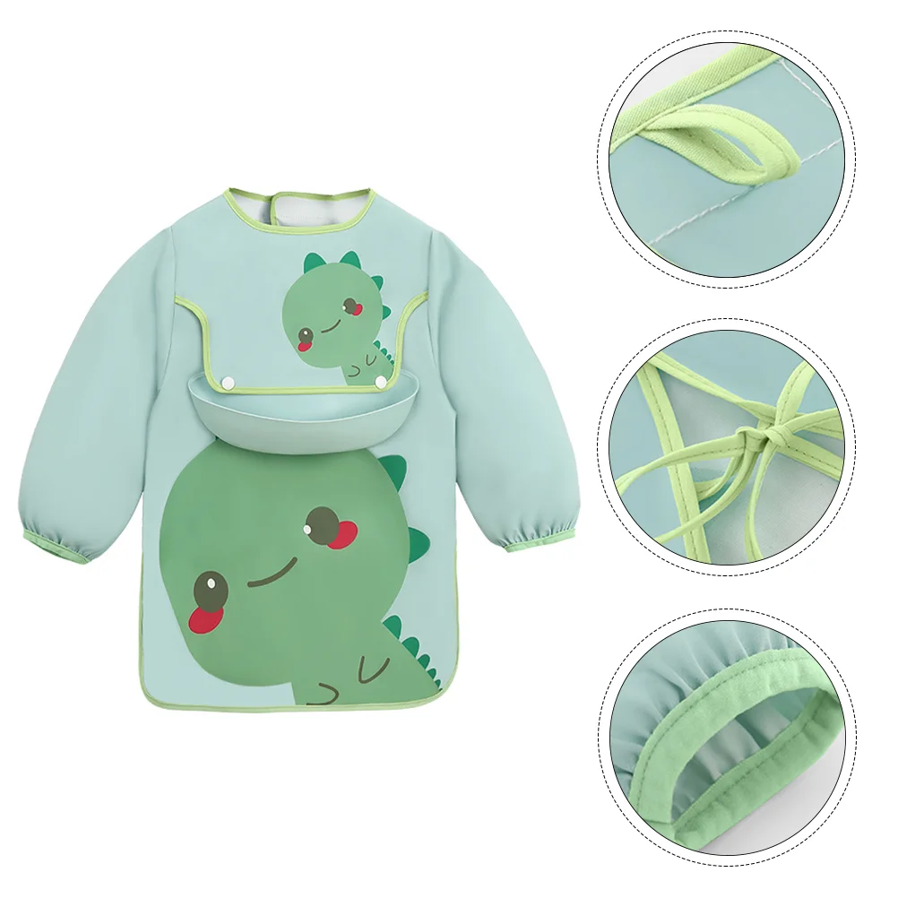 

Infant Smock For Eating Apron Bib Bibs Cartoon Baby Aprons Durable with Polyester Toddler