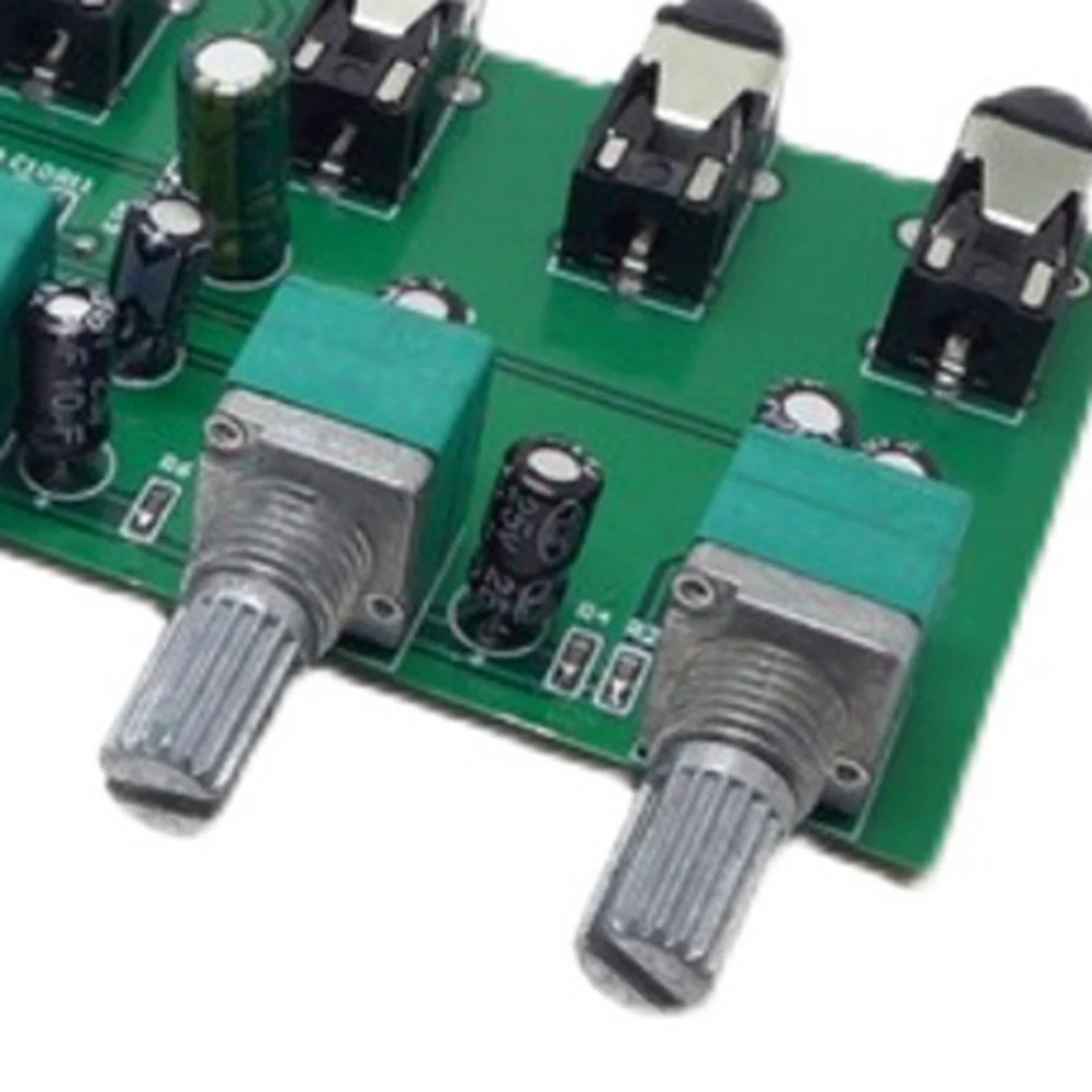 6 Ways Stereo Mixer Audio Distributor Mixing Board with Volume Control DC5-24V 1PC 6 Inputs 1 Output