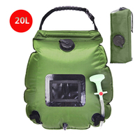 Portable Shower Bag Outdoor Solar Shower Bag Outdoor Camp Heating Shower Bags Foldable 20L Solar Water Storage Container Bags