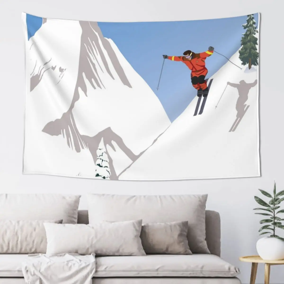 

Zermatt, Valais, Switzerland,Ski Poster Tapestry Decoration Bedroom Kawaii Room Decor Tapestry
