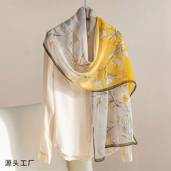 

Женский шарф-шаль двойного назначения: новая модная высококачественная верхняя одежда с принтом для весны и лета