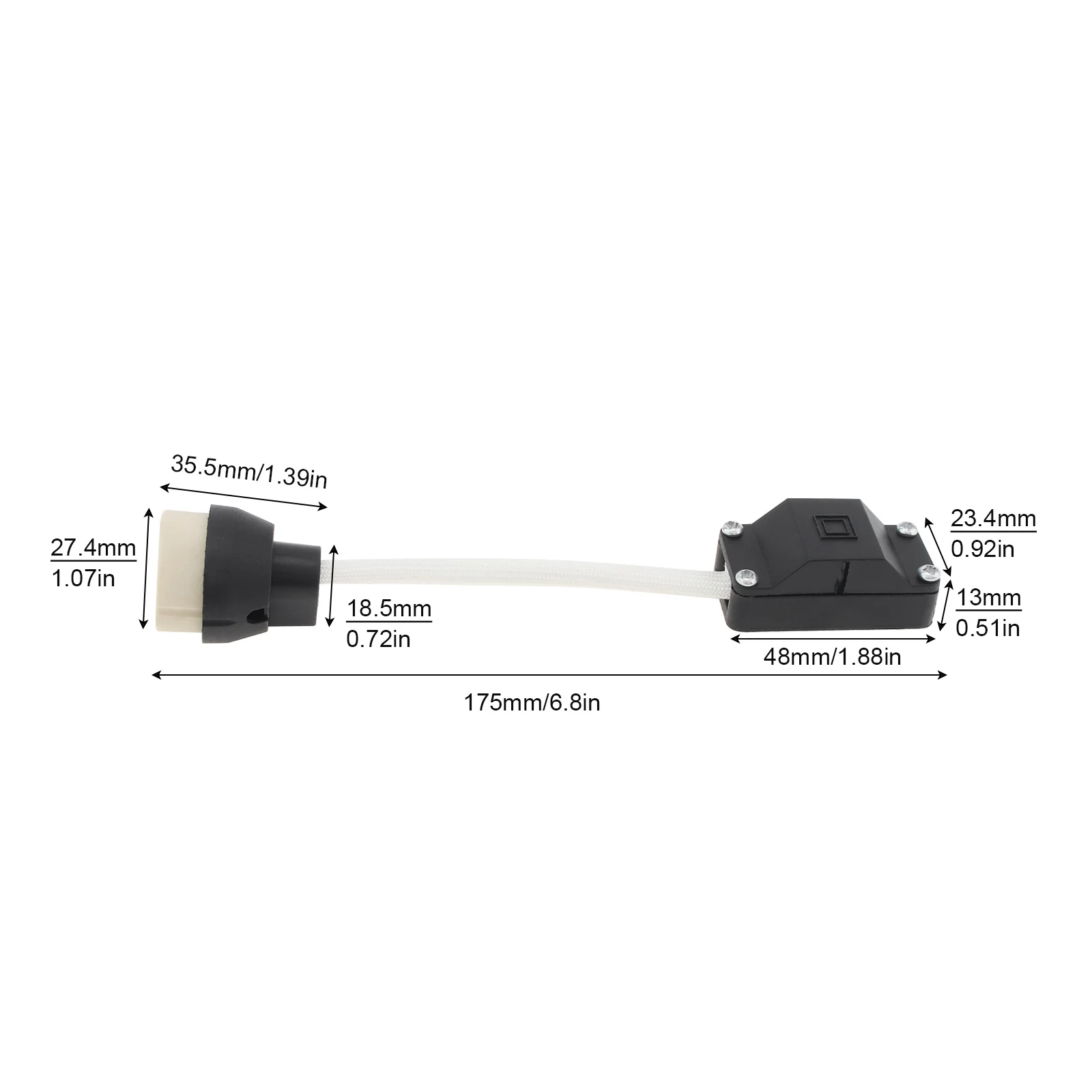 GU10 Lamp Holder 2A 250V GU10 Ceramic Lamp Bases Connector for LED Light Bulbs /Halogen Bulbs/Downlight with Terminal Box Socket