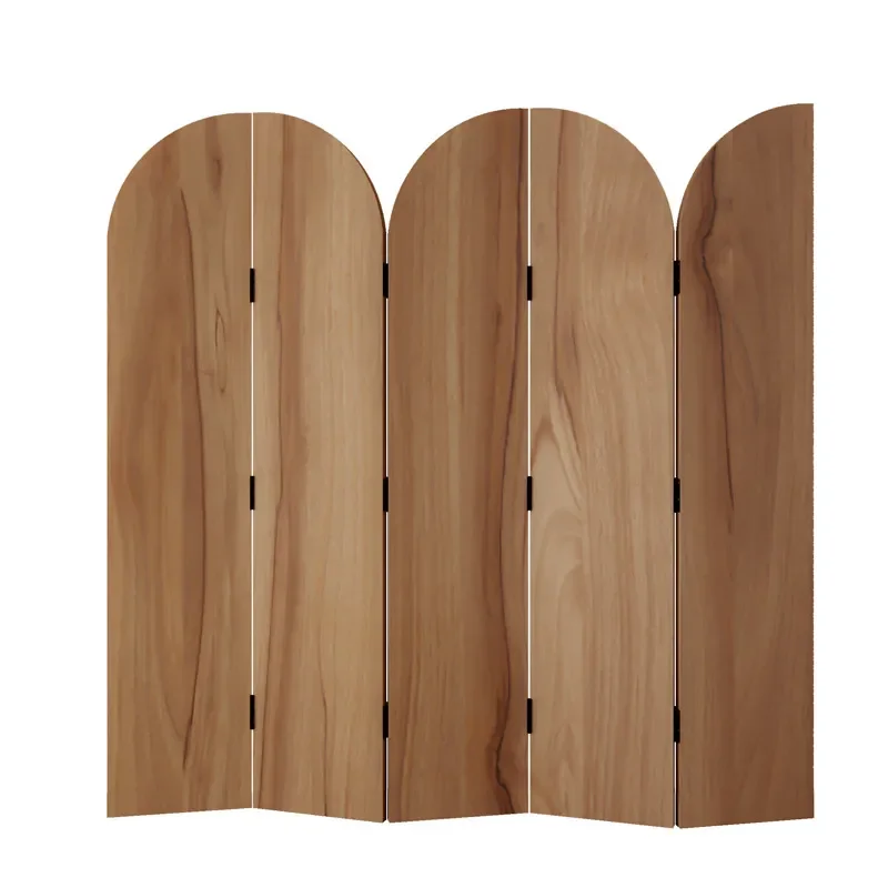 Customizable Solid Wood Folding Screen Japanese Style Room Divider for Living Room Entrance Cafe Decor
