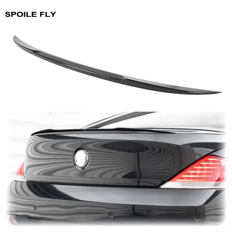 Aileron arrière style M4 pour BMW Série 6 E63 M6 Coupé 2004 2005 2006 2007 2008 2009 2010, ABS haute qualité, noir brillant