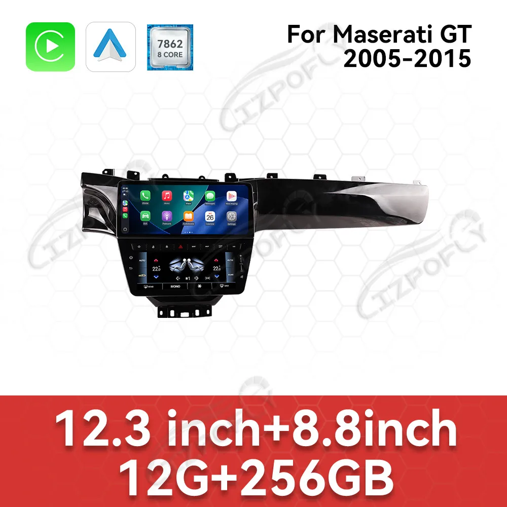 Car Radio For Maserati GT 2005-2015 Car Multimedia Player Wireless Carplay 4G 360