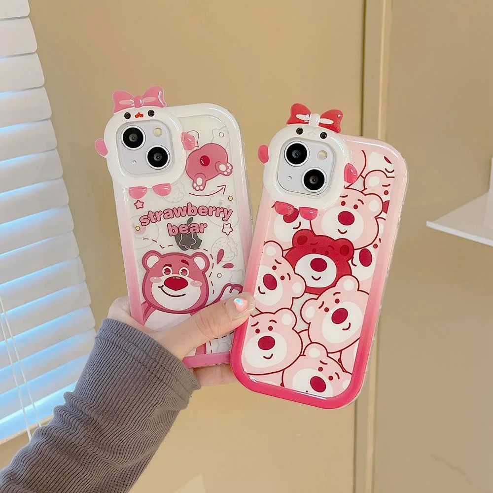 Toy Story Lotso Phone Case For Xiaomi Mi 11 Lite 12T Poco GT NFC X5 Pro 5G 3D Bow-knot Little Monster Lens Soft Silicone Cover image 3