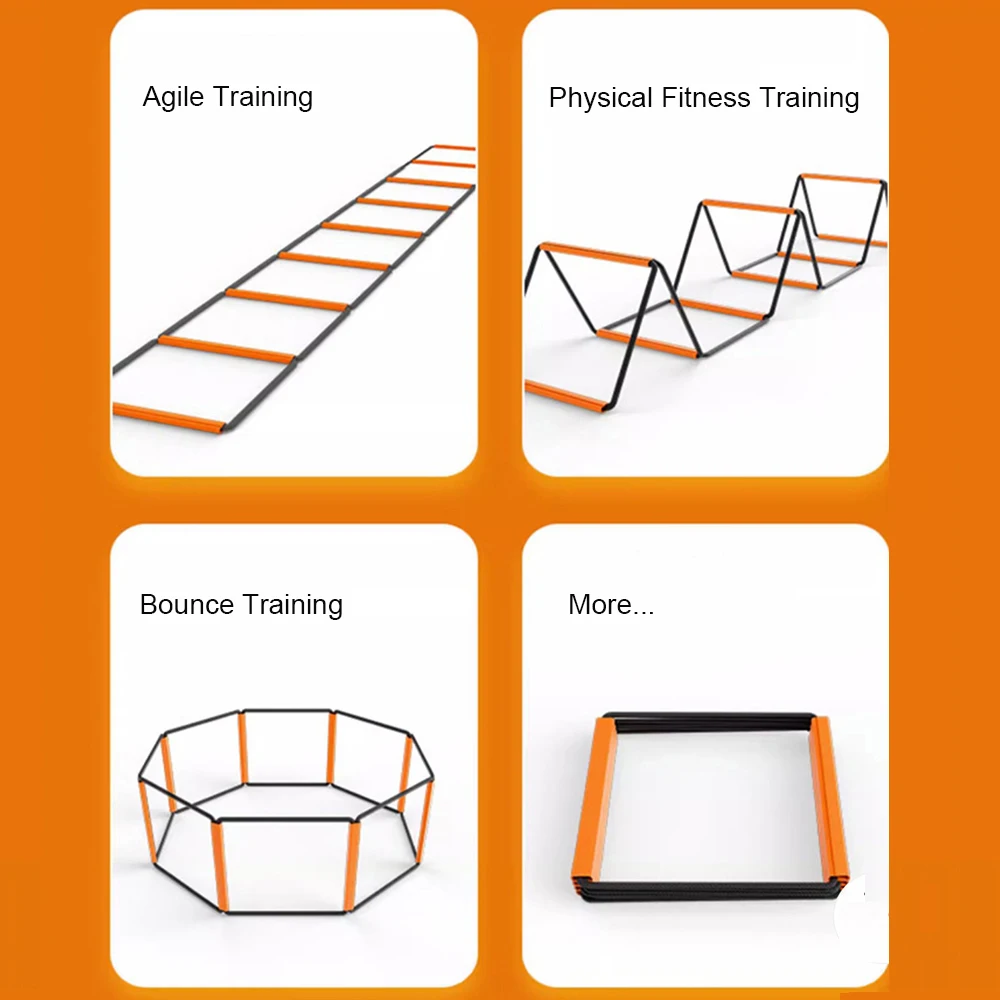 Fold Freely Soccer Coordination Football Footwork Training Fitness Agility Hurdle Jump Ladder