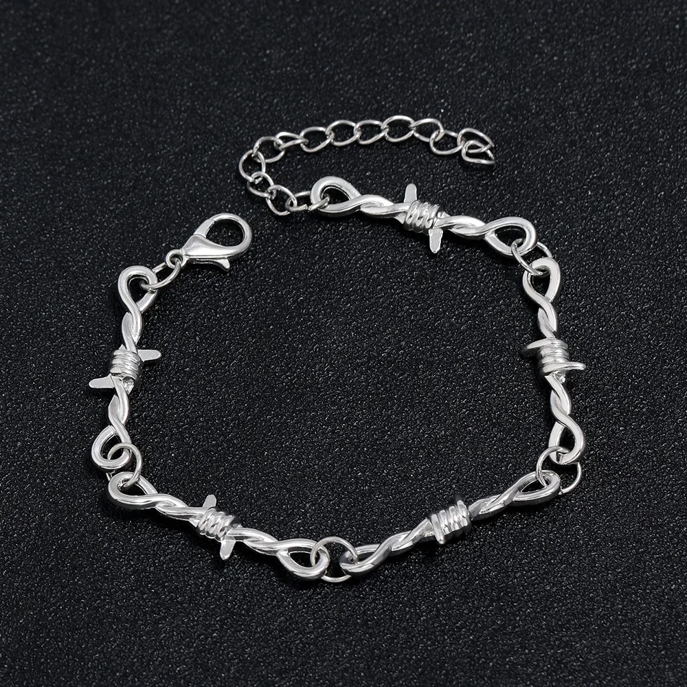 Small Wire Brambles Bracelets On Hand For Women Men Hip-hop Jewelry Gothic Punk Style Barbed Little Thorns Pulsera Gift