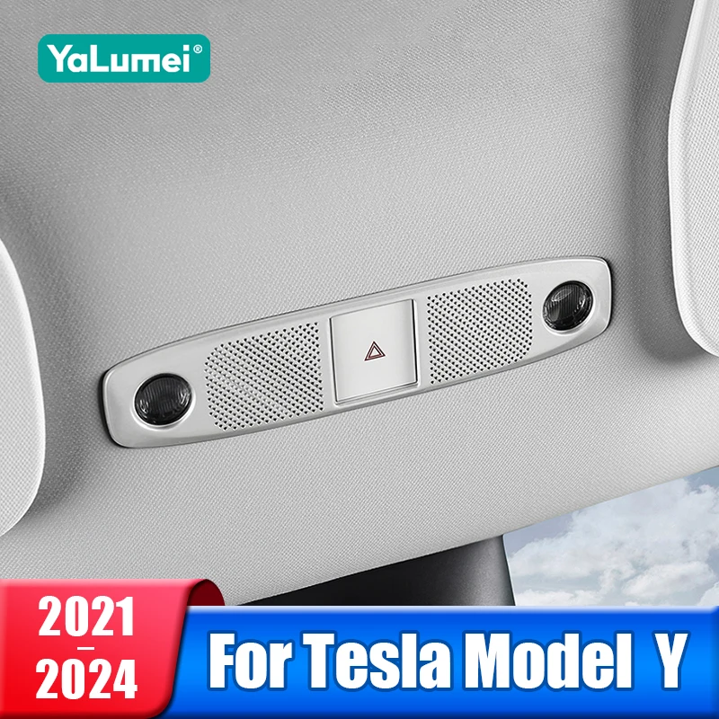 

Car Front Reading Light Audio Tweeter Speaker Cover For Tesla Model Y 2021 2022 2023 2024 Accessories