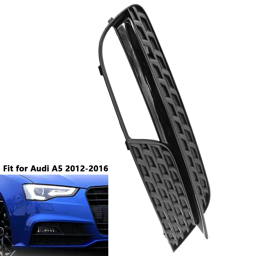 Car Styling Car Front Bumper Fog Light Lamp Grille Grill Cover For Audi A5 2012 2013 2014 2015 2016 8T0807681H 8T0807682H Car St